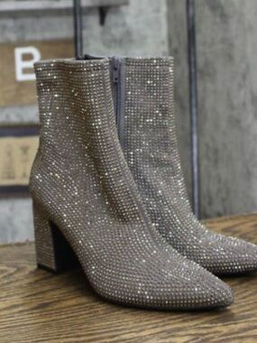a new day Silver Rhinestone Ankle Boots